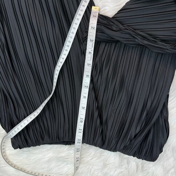 Free People Winona Pleated Flare Pants High Rise Wide Leg Black Size M Capsule - Picture 5 of 10